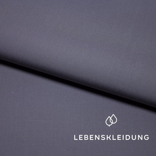 Bio Popeline 58/28 - Schiefer – Detailansicht