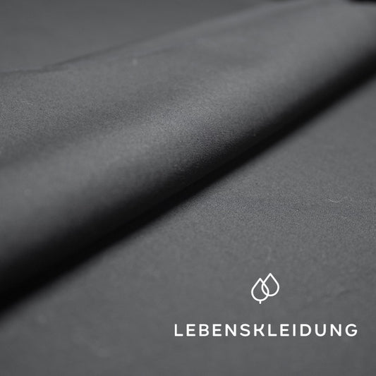 Bio Popeline 58/28 - Schwarz – Detailansicht