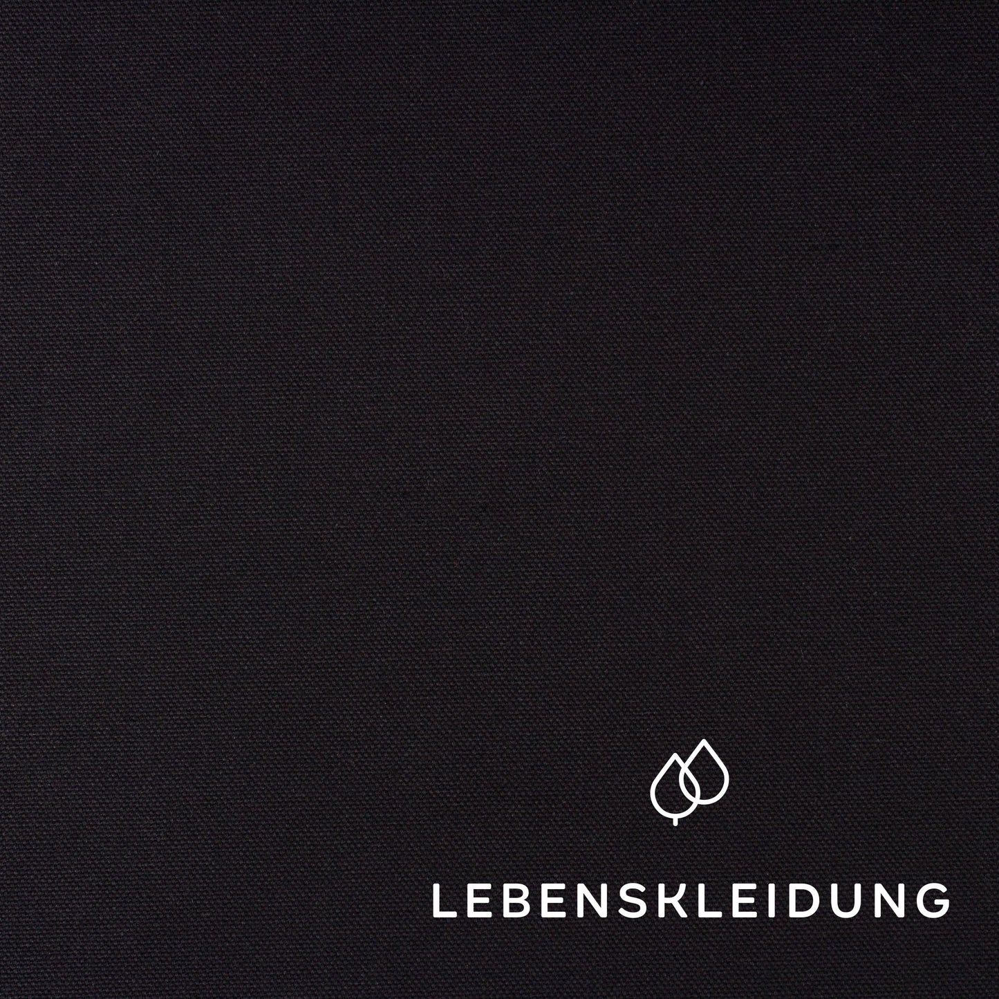 Bio Canvas Stoff - Schwarz – Detailansicht