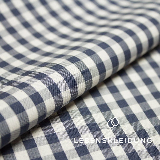Organic Vichy - Navy sample – Detail view