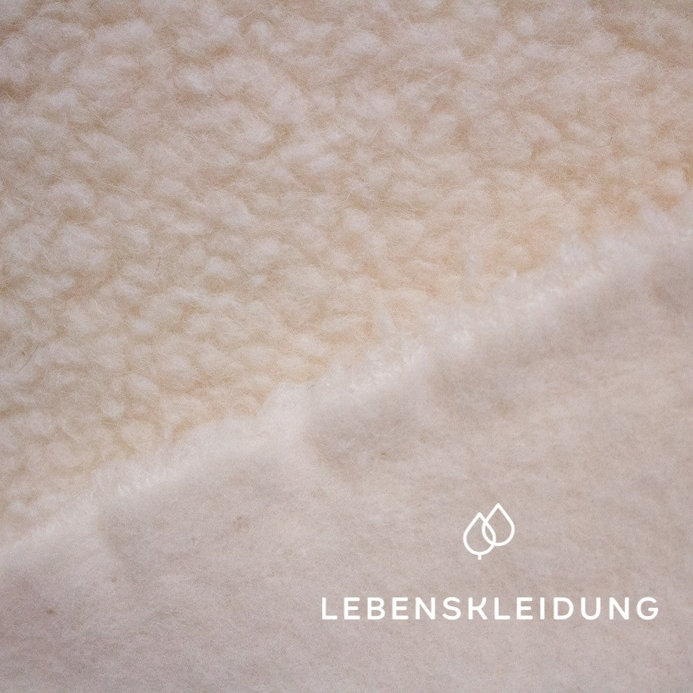Organic Wool Plush - Ecru sample – Detail view