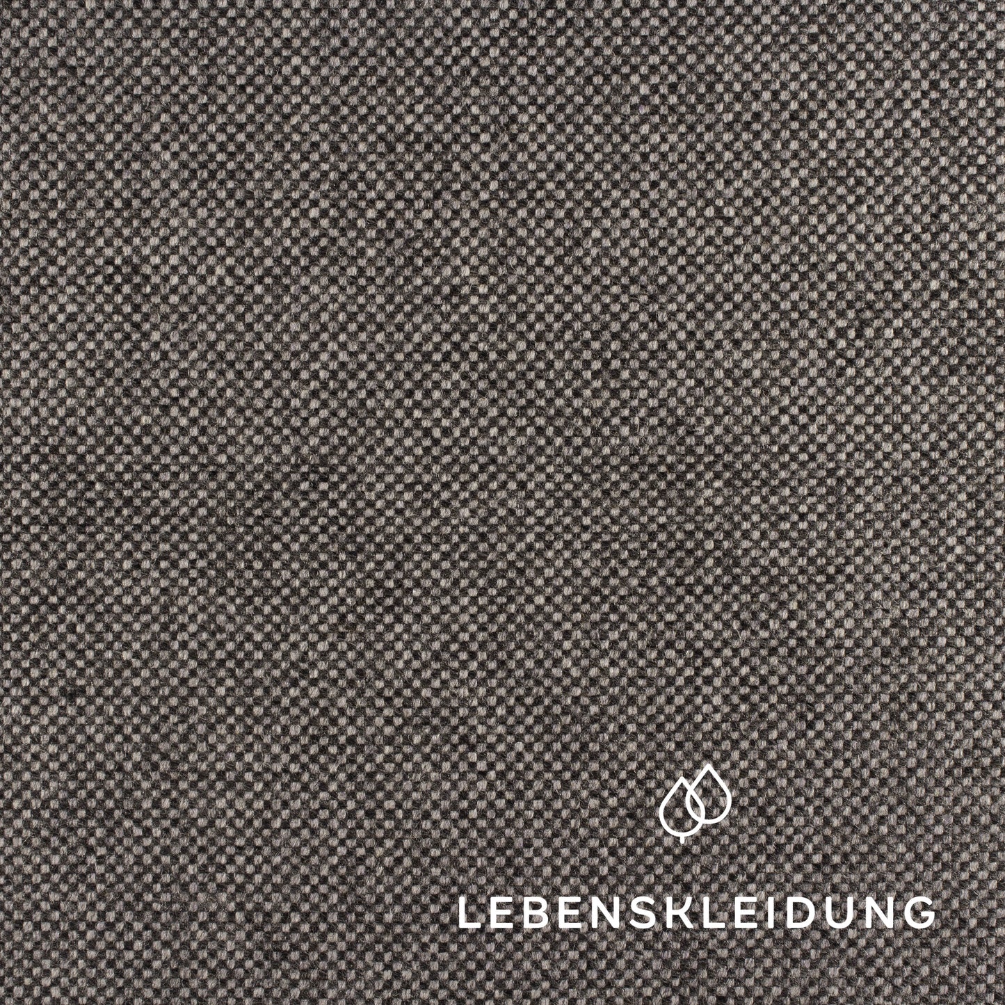 Bio Loden (Tuchloden) - Schwarz Weiß Muster – Detailansicht