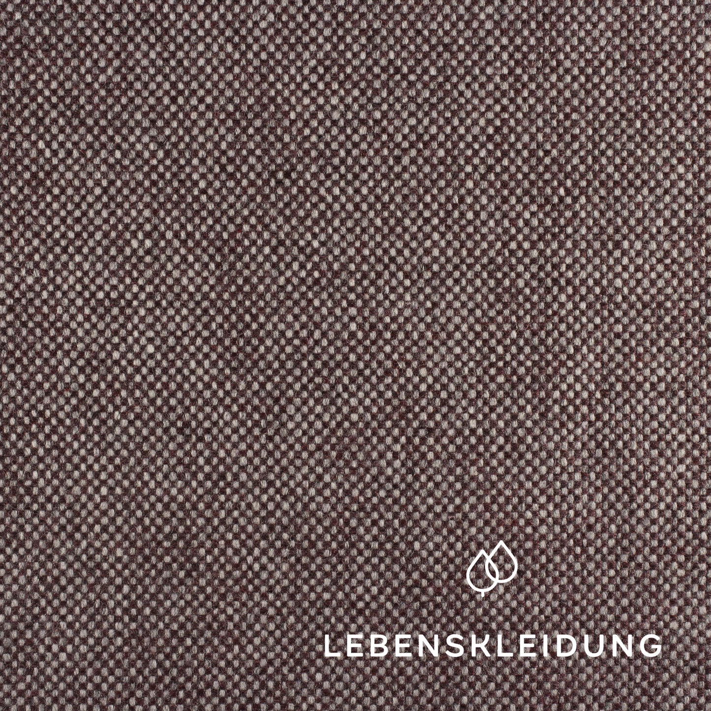 Loden biologique (Loden de laine) - échantillon rouge et blanc – Vue détaillée