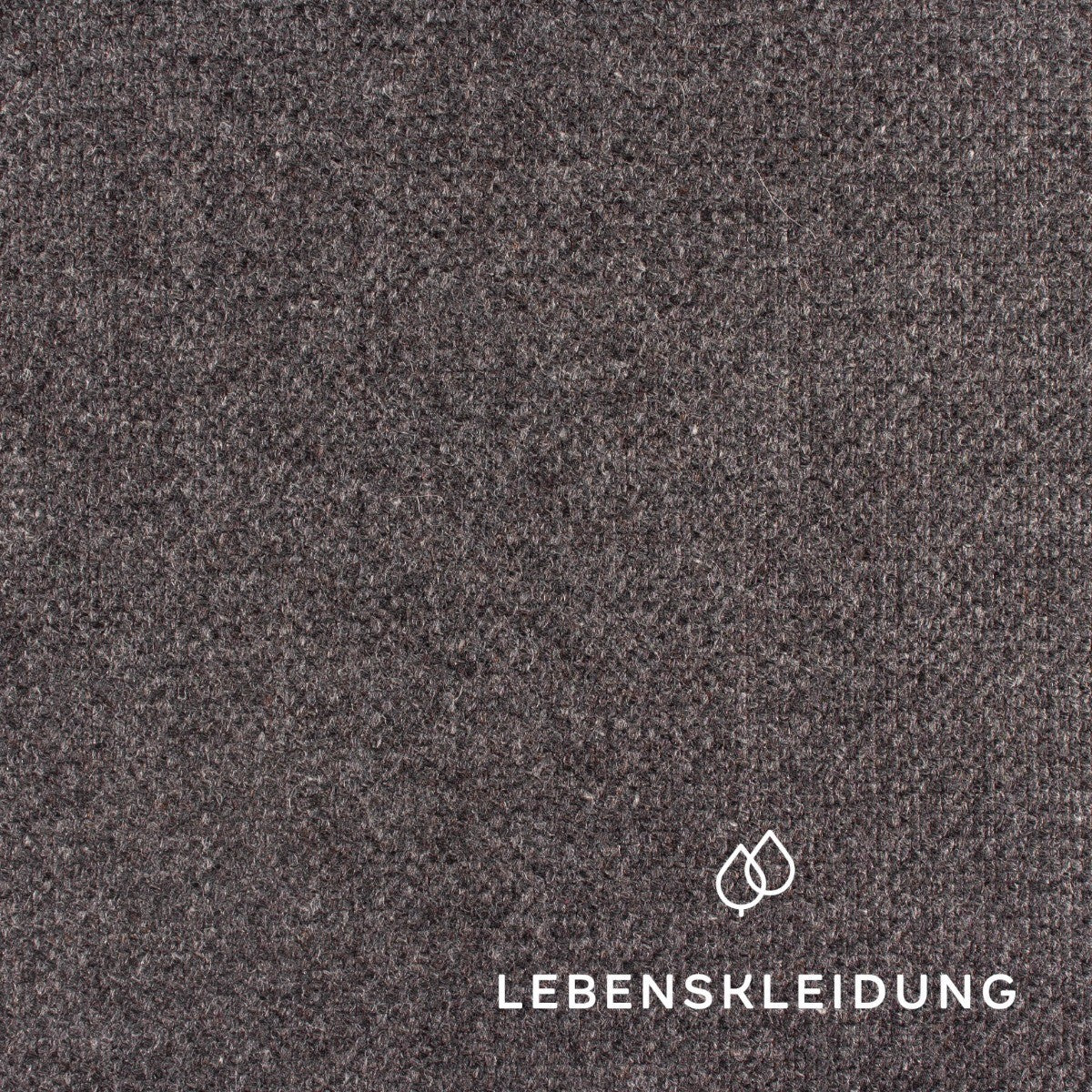 loden biologique (loden textile) - échantillon chiné gris – Vue détaillée