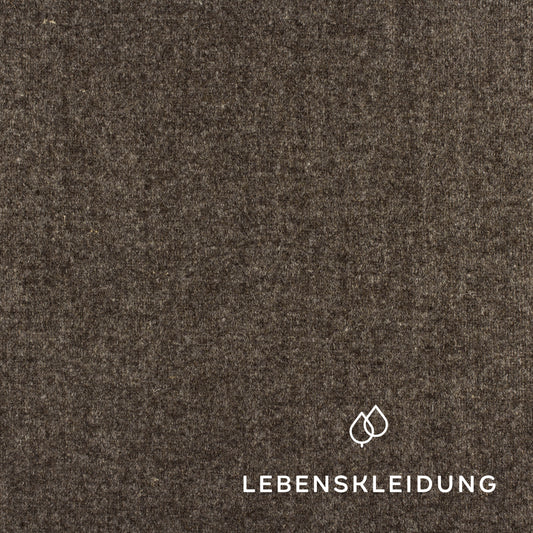 Organic loden made from regional wool - dark brown sample – Detail view