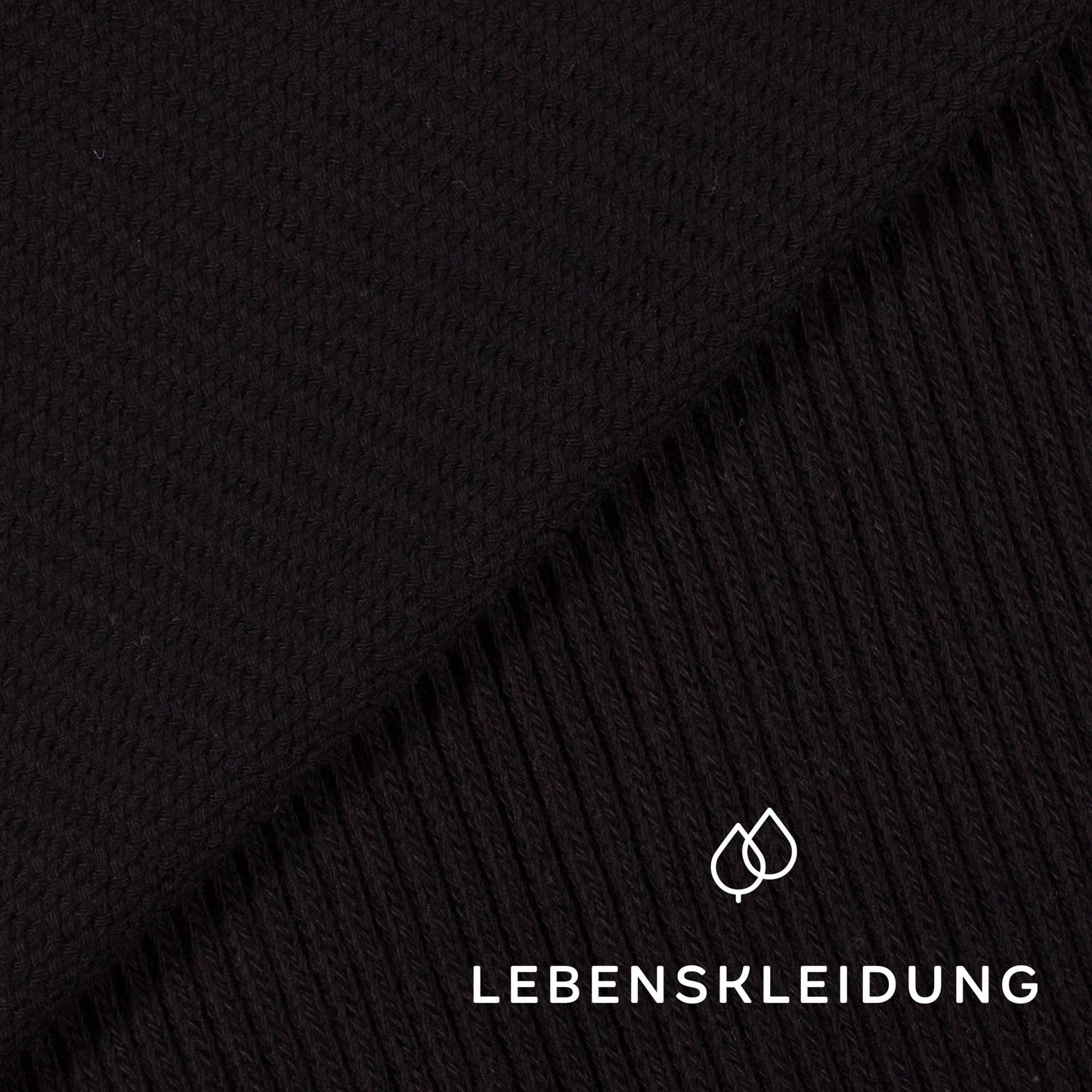 Organic Heavy Knit - Black – Close-up