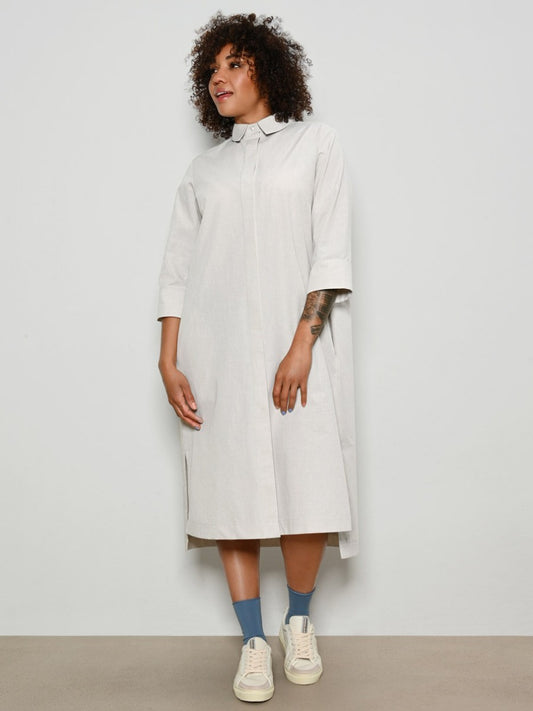 Sewing Pattern Shirt Dress with Hidden Button Placket – Detail view