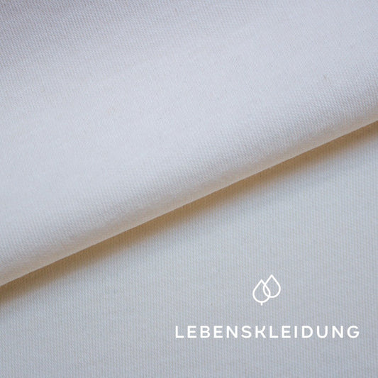 Organic Interlock Fabric - Ecru – Detail view