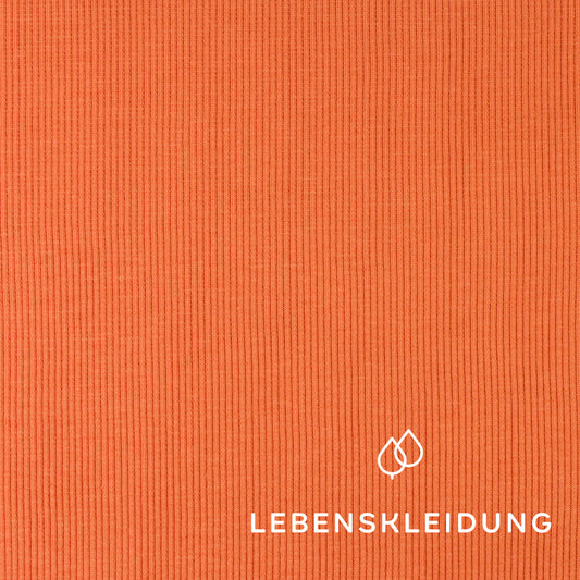 Organic Light Rib - Apricot Sunset sample – Detail view