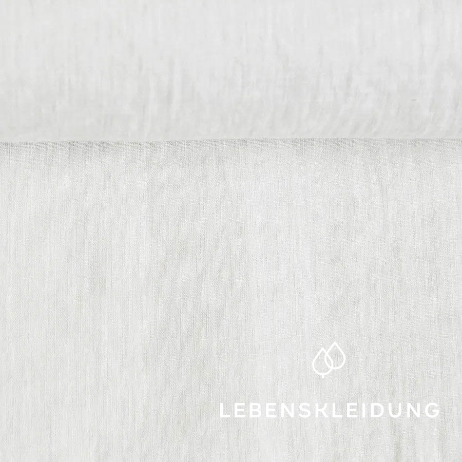 Leinen Stoff - White Muster