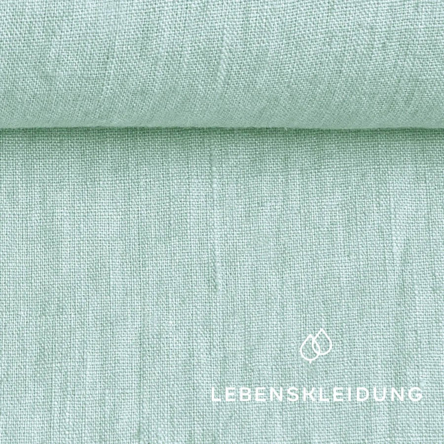 Linen fabric - Mint Rain sample