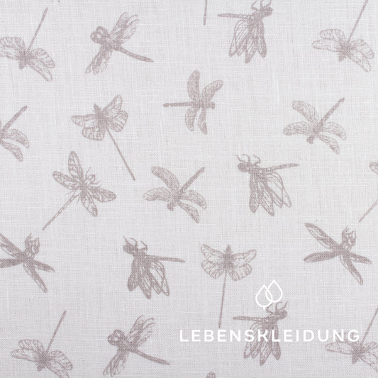 Linen fabric - Dragonfly Nature – Detail view