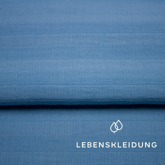 Bio Musselin - Himmelblau – Detailansicht