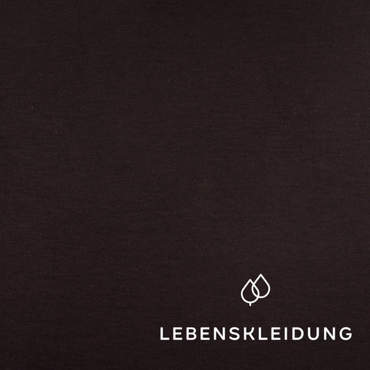 Organic Pima Interlock Fabric - Black – Detail view