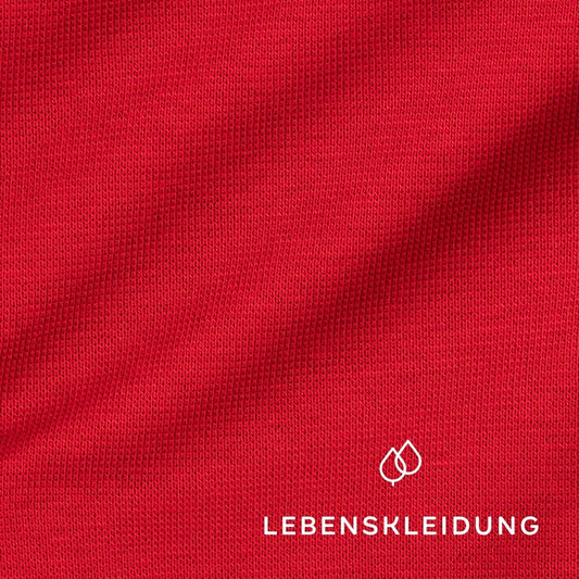 Bio RIB 1x1 (Bündchen) Stoff - Chilli – Detailansicht