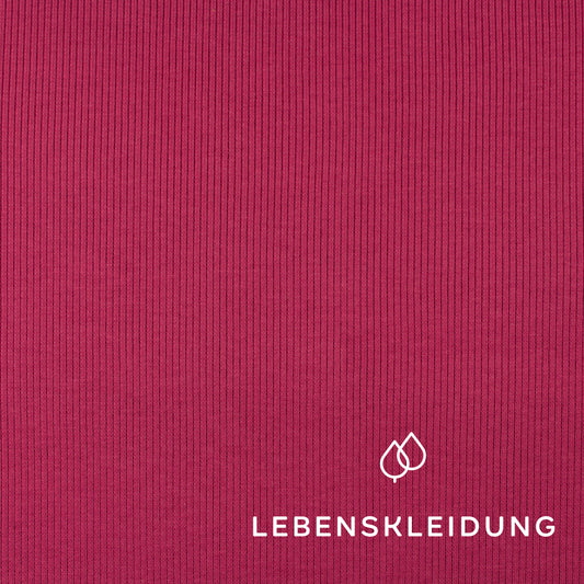 Bio Bündchen Stoff - Hibiscus – Detailansicht