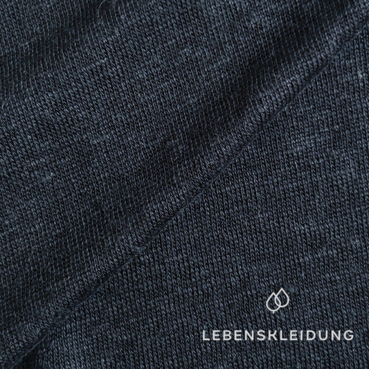 Jersey de lin biologique Re-Life - Bleu marine – Vue détaillée