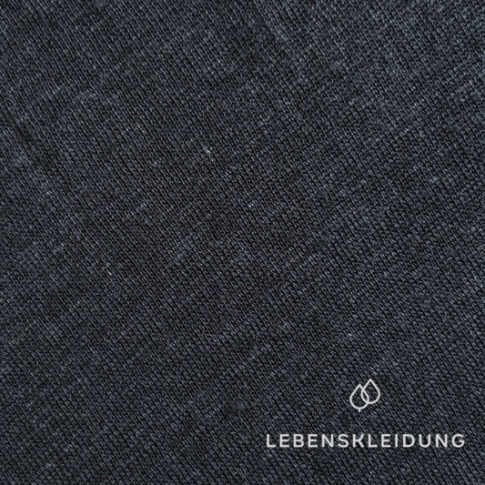 Re-Life Organic Linen Jersey Fabric - Navy sample – Detail view