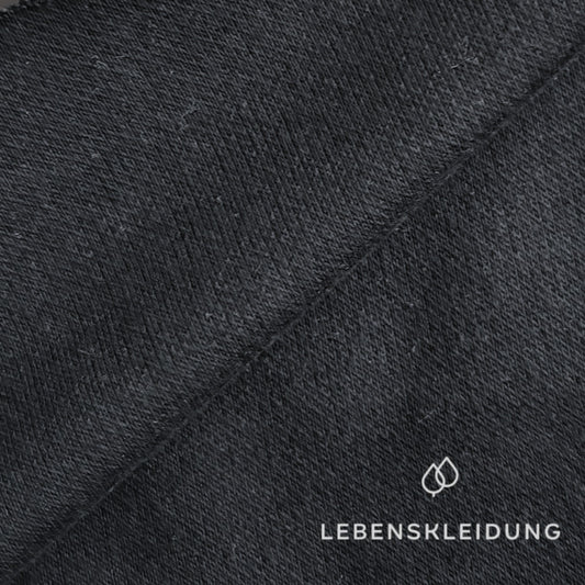 Re-Life Bio-Baumwolle Noppen-Strickfrottee - Marine – Detailansicht