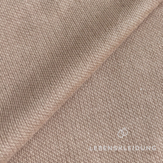 Re-Life Bio-Baumwolle Noppen-Strickfrottee - Sand – Detailansicht