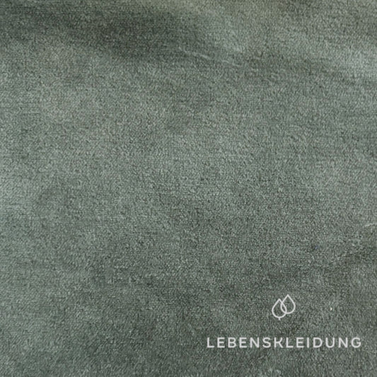 Re-Life Soft Organic Cotton Velour - Seagrass sample – Detail view