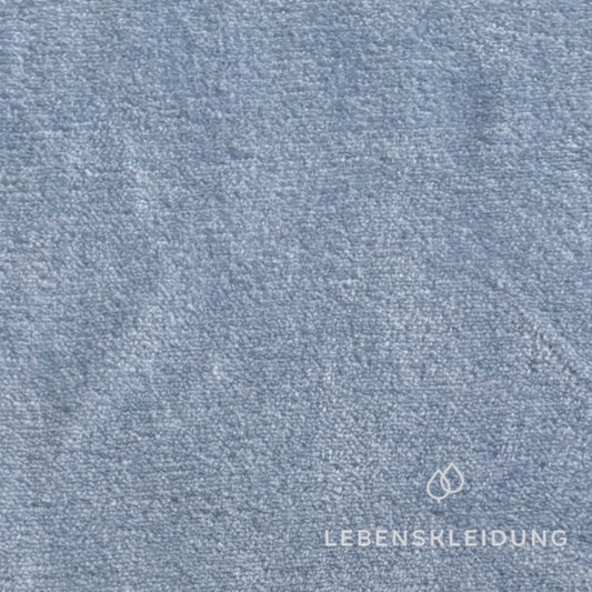 Re-Life Weicher Bio-Baumwolle Nicki Velour - Aquamarine – Detailansicht