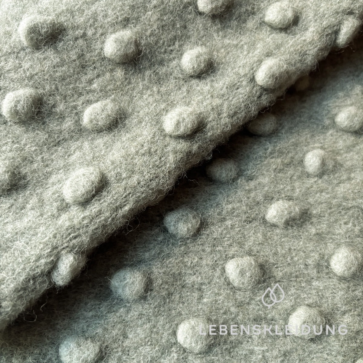 Re-Life Dotted Organic Wool Felt made from Organic Wool and Organic Cotton - Sage – Fabric texture