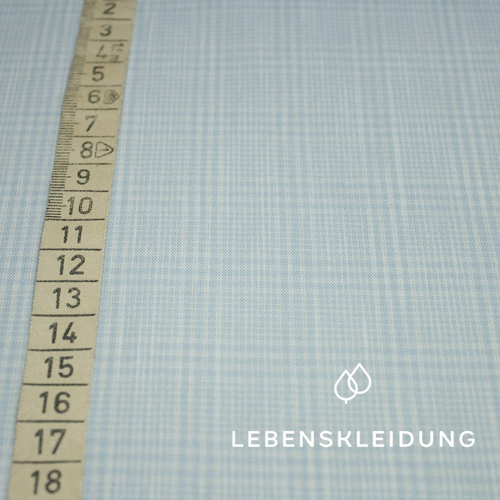 Deadstock Poplin - Soft Blue White sample – Close-up