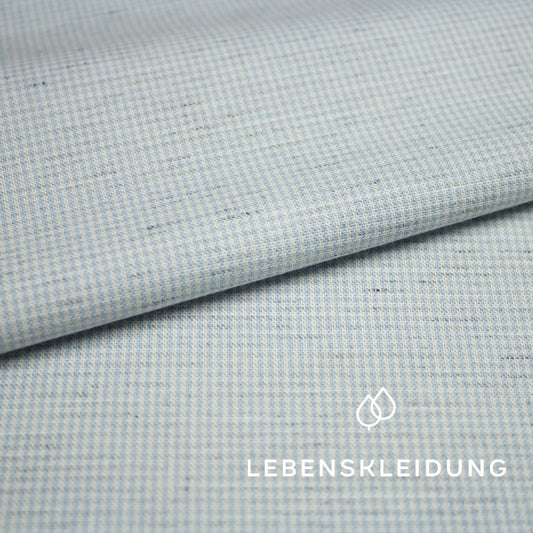 Deadstock Oxford Stoff - Light Blue White – Detailansicht