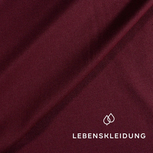 Re-Life high-quality suit fabric made from fine organic wool - Burgundy – Detail view