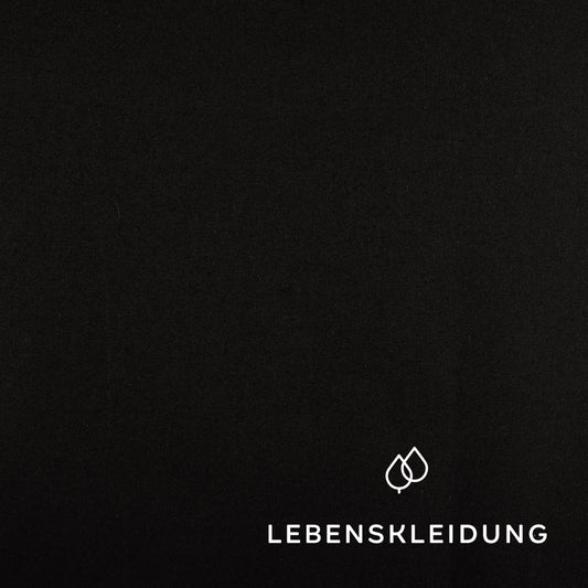 Bio Gabardine Stoff - Black – Detailansicht
