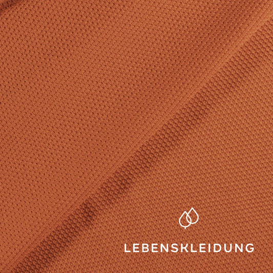 Re-Life Pique Stoff - Orange – Detailansicht