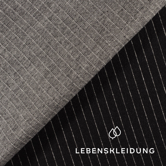 Organic Interlock Fabric - Black and White – Detail view