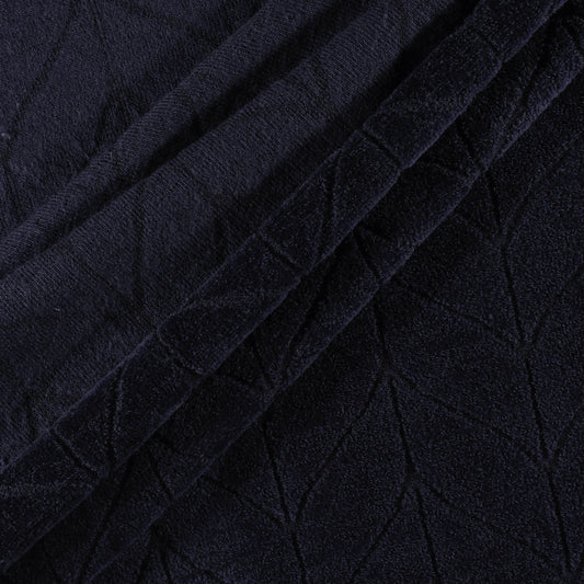 Re-Life Velvet Jacquard - Dark Blue – Detailansicht