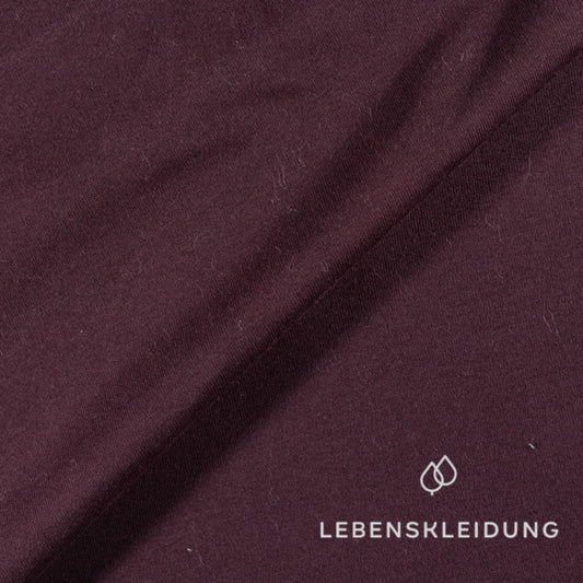 Re-Life Stretch Jersey Stoff - Dark Grape – Detailansicht