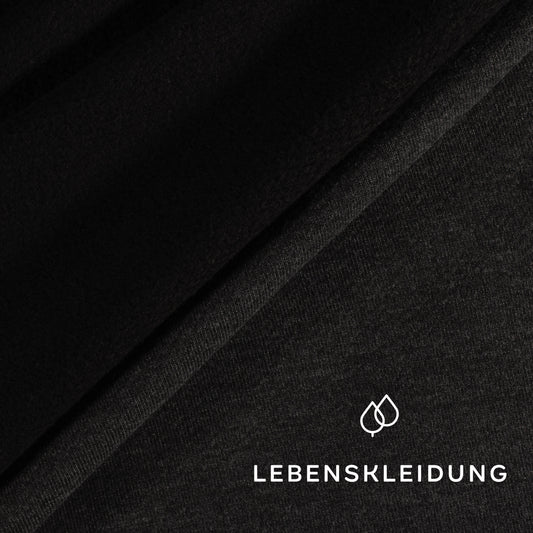 Re-Life Sweat Stoff gerauht - Anthrazit – Detailansicht