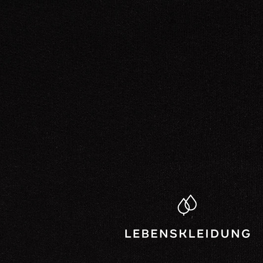 Re-Life Sweat Stoff gerauht - Black – Detailansicht