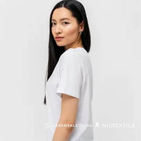 Re-Life NILCOTT® Organic Single Jersey off-white 145 gsm - Offwhite – Detailansicht