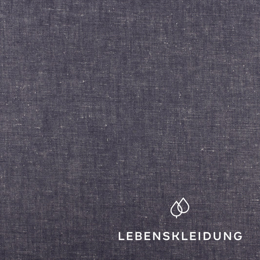 Organic Cotton Hemp Blend - Blue with White – Detail view