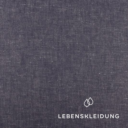 Organic Cotton Hemp Blend - Blue with White sample – Detail view