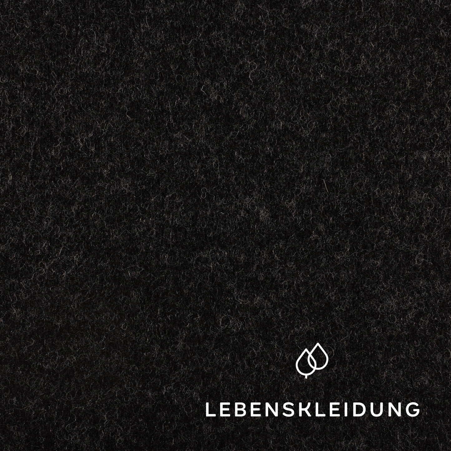 Bio Wolle Baumwolle Fleece - Anthrazit Muster – Detailansicht