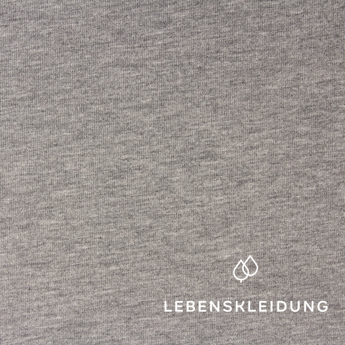 Organic stretch jersey fabric - grey melange / dark sample – Close-up
