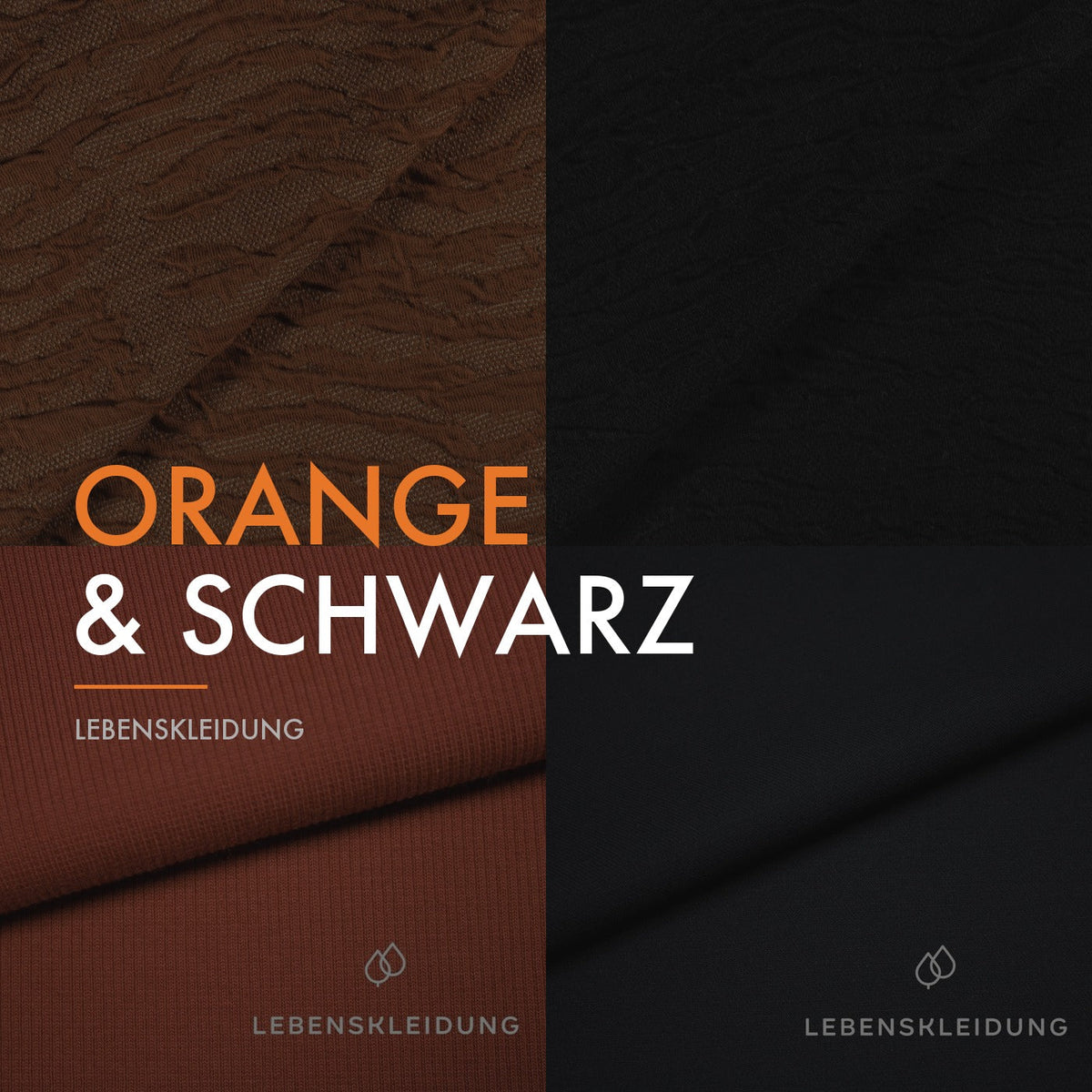 Orange & schwarz