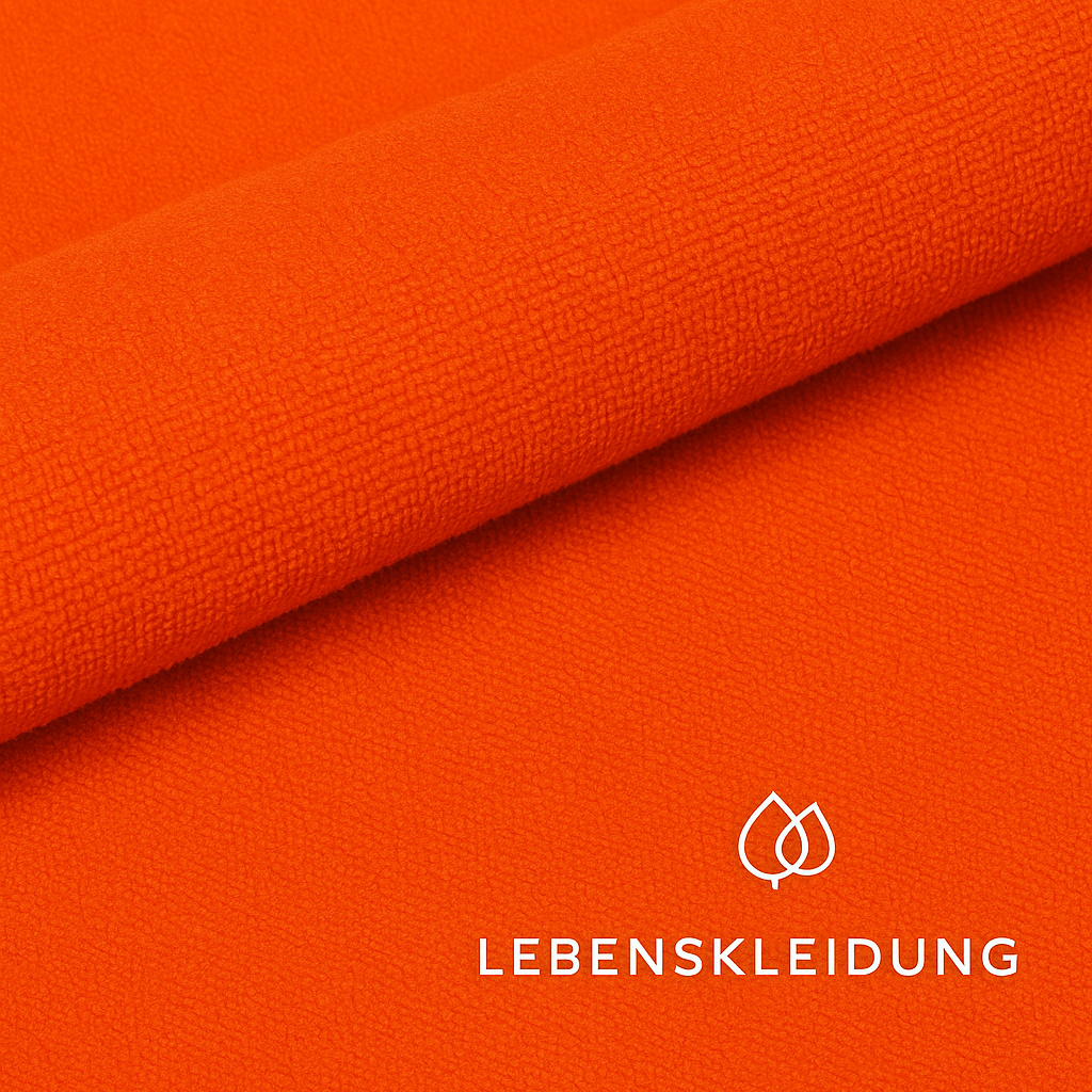 Tissu éponge tricoté biologique, non brossé - Orange