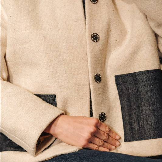 Hessian Cloudwool x elbwolle™ Organic - Ecru – Detail view