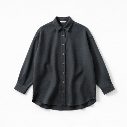 Re-Life Strukturierter Webstoff - Navy Muster