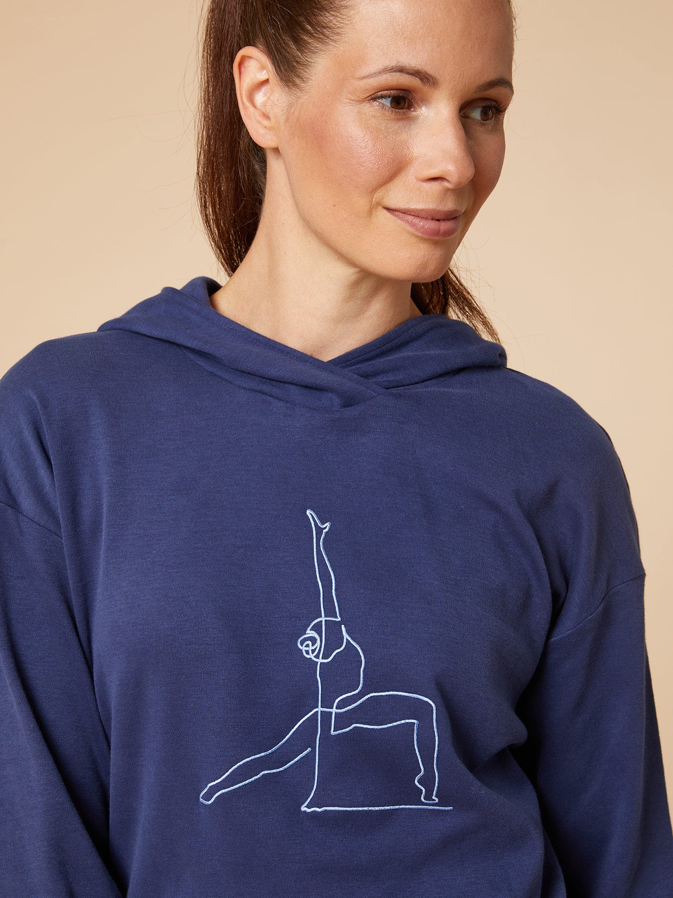 Re-Life Organic Cotton Interlock Fabric Navy