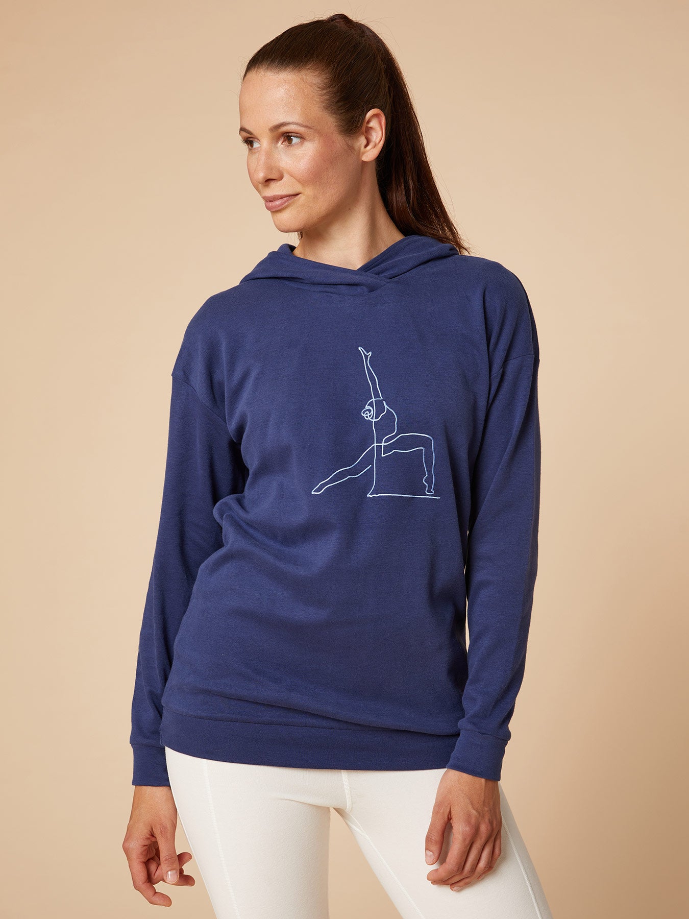 Re-Life Organic Cotton Interlock Fabric Navy
