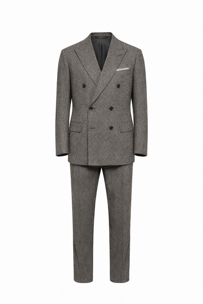 Organic Loden (Natté Loden) - Grey melange / light sample
