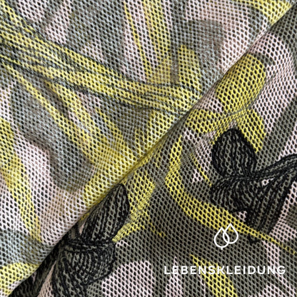Re-Life Printed Organic Cotton Tulle Fabric - Daffodil sample
